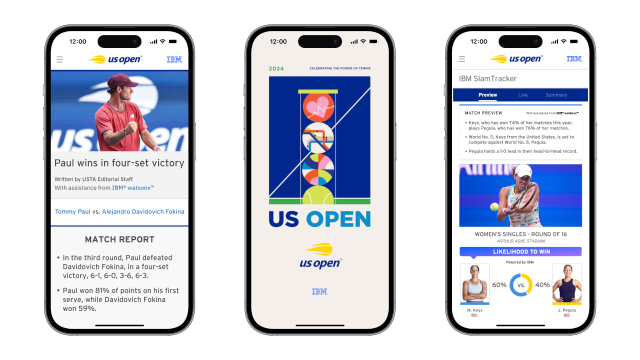 US Open 2024 sempre più coinvolgenti grazie alle funzionalità di IA basate sulla tecnologia watsonx di IBM